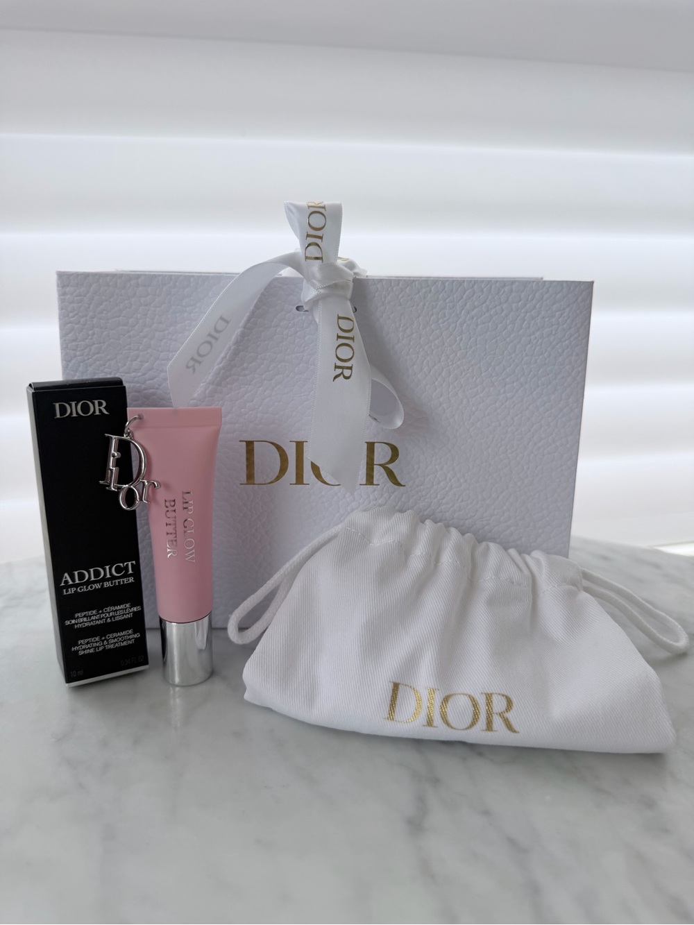DIOR Addict Lip Glow Butter 101 Glazed Pink + Gift Packaging